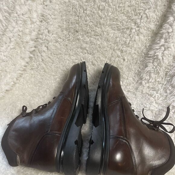 Kenneth Cole New York Men\'s Brown Leather lace up Boots SZ13